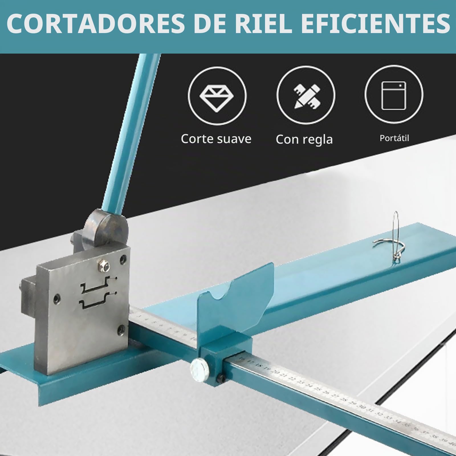 Cortador Manual De Rieles DIN, Herramienta De Mesa De 35 Mm Con Escala De Medición Cabezal De Corte De Doble Ranura Para Rieles DIN De Acero Y Aluminio Para Ingeniería Eléctrica Y Instalación