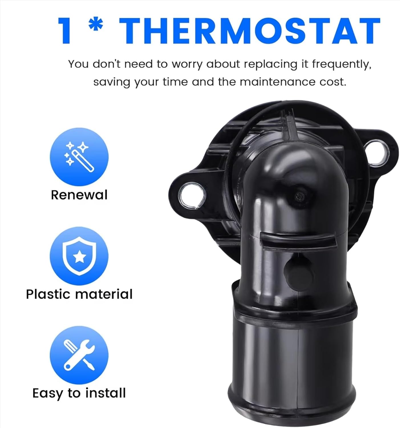 Thermostat Engine Coolant Replacement, Car Engine Thermostats, for Jeep, for Grand, for Cherokee 3.0, for Diesel 68253514AF 68147599AA 68253457AA Engines Cooling Thermostat