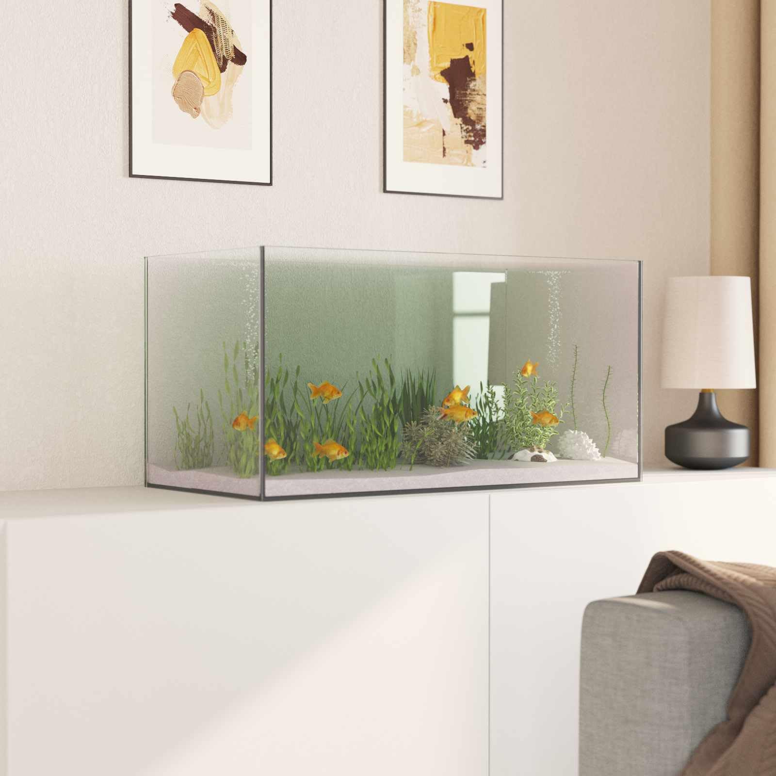 Generisch Aquarium mit Speicher Transparent 60 x 30 x 30 cm Glas,Tier- & Haustierbedarf,Haustierbedarf,Aquaristik,Aquarien-42020384