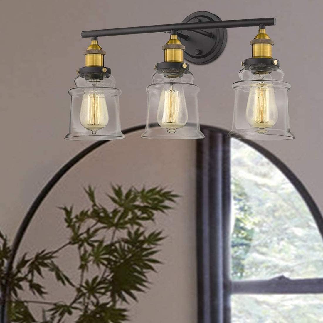 TRQZNLEP Bathroom Vanity Wall Lights 3-Light Industry Vintage Lighting ...