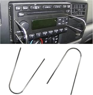 2 PCS Car Radio Removal Pry Tool, U-Shaped Stainless Steel Auto Stereo Release Tool Kit, Universal Radio Remover for Disassembly of Most Vehicle Audio Frequency Converter