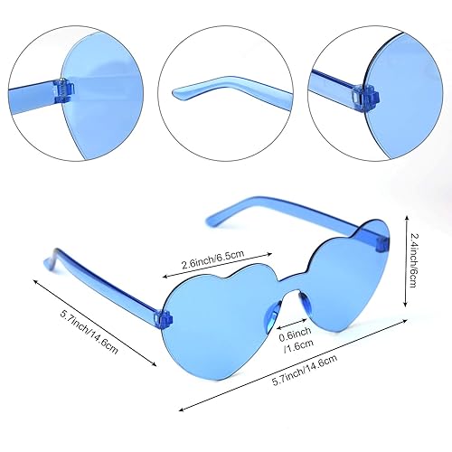 Miniatura 2 de KUUQA Juego de 14 pelucas de fiesta y lentes de sol, peluca corta de neón estilo Bob, paquete de lentes de sol, disfraz colorido para cosplay,