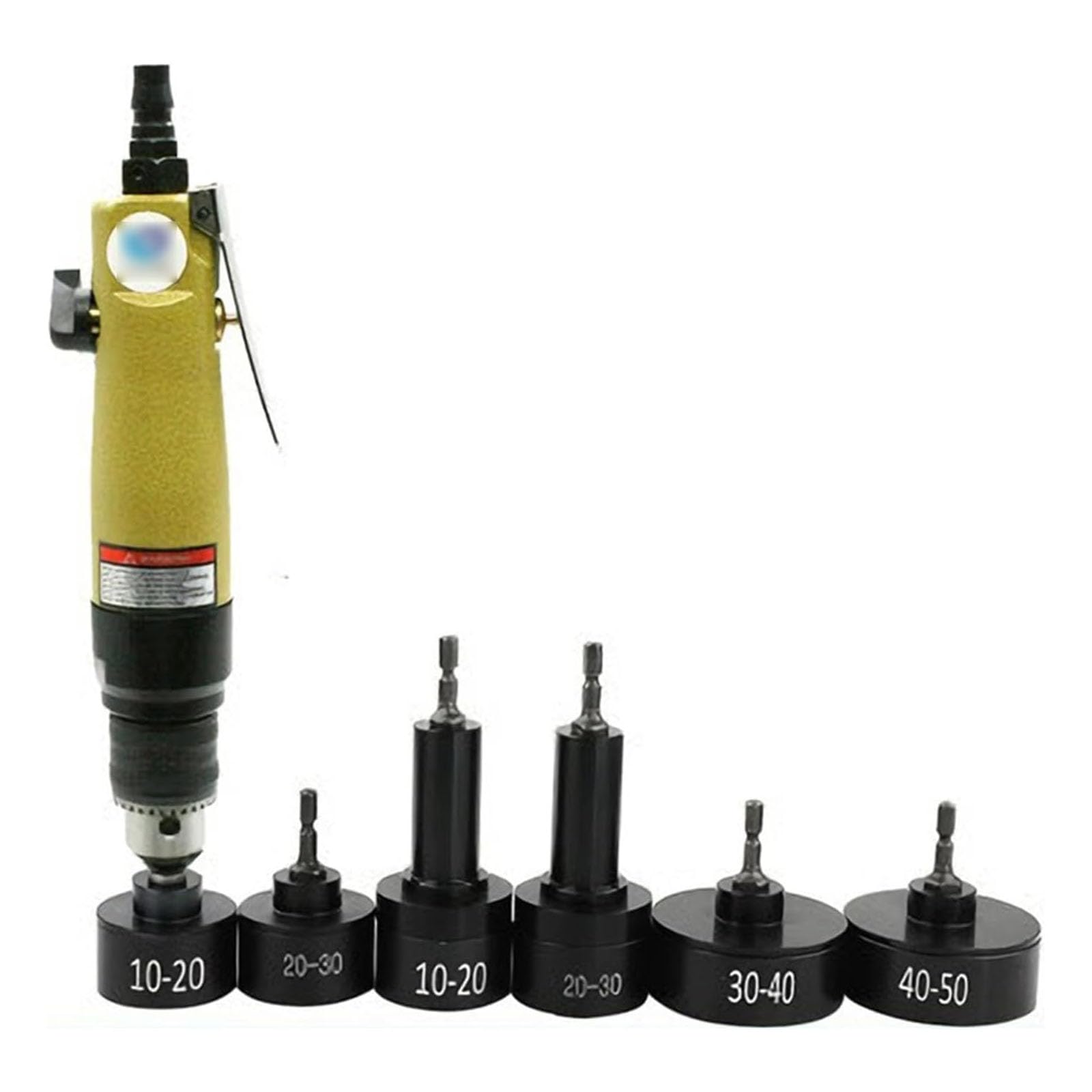 fnotlfue Pneumatic Bottle Capper Sealer, Handheld Capping Machine With 2500RPM Adjustable Speed For 10 To 50mm Plastic Bottle Lid Tightening And Packaging Use