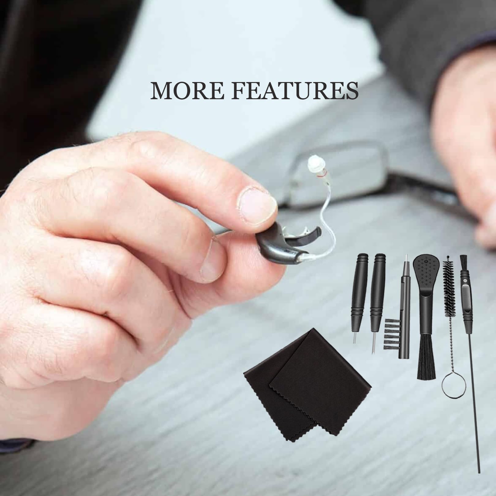 6 Pcs Professional Hearing Aid Cleaning Kits,Hearing Aid Brushes Wire for Cleaning,Hearing aid Cleaning Tools,Hearing Aid Cleaning Kits,Hearing Aid Earbuds Earbuds Cleaner Kit for Electronic Product