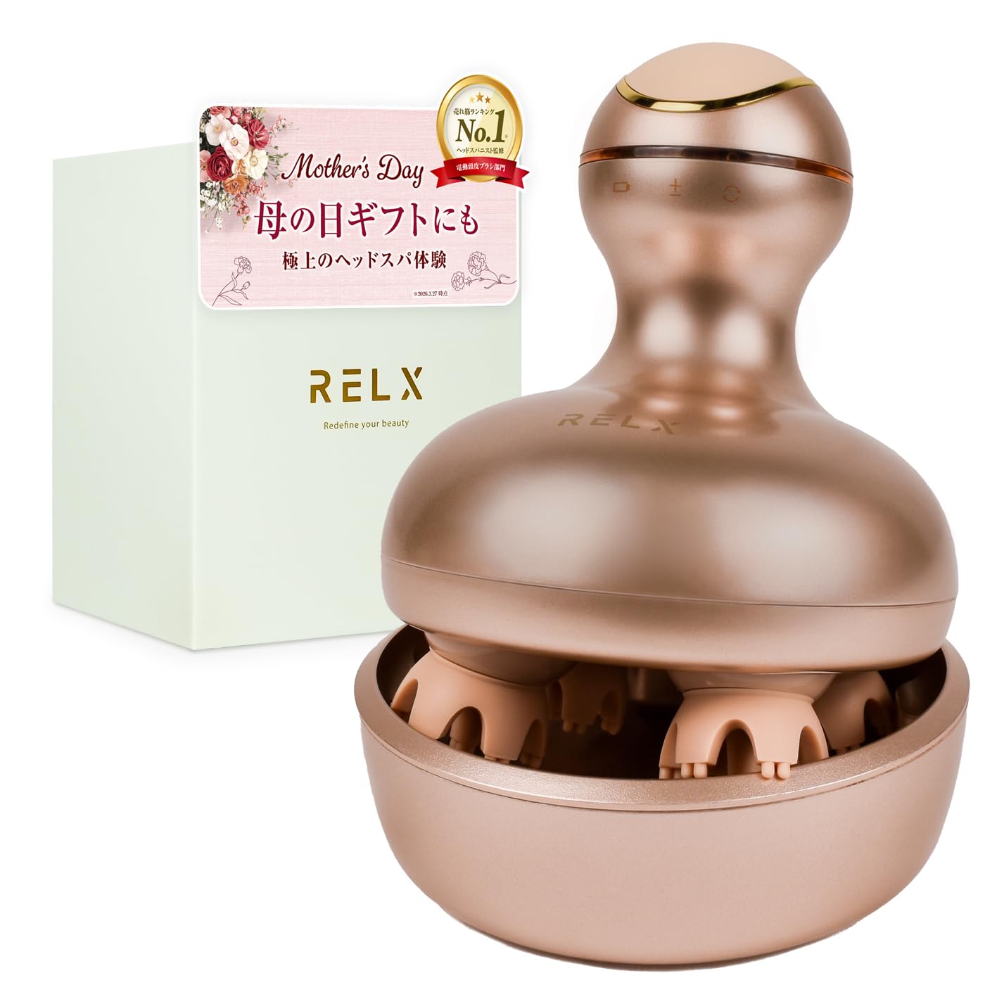 RELX 【熟練ヘッドスパニスト監修】 ヘッドスパ 電動頭皮ブラシ (日本企業企…