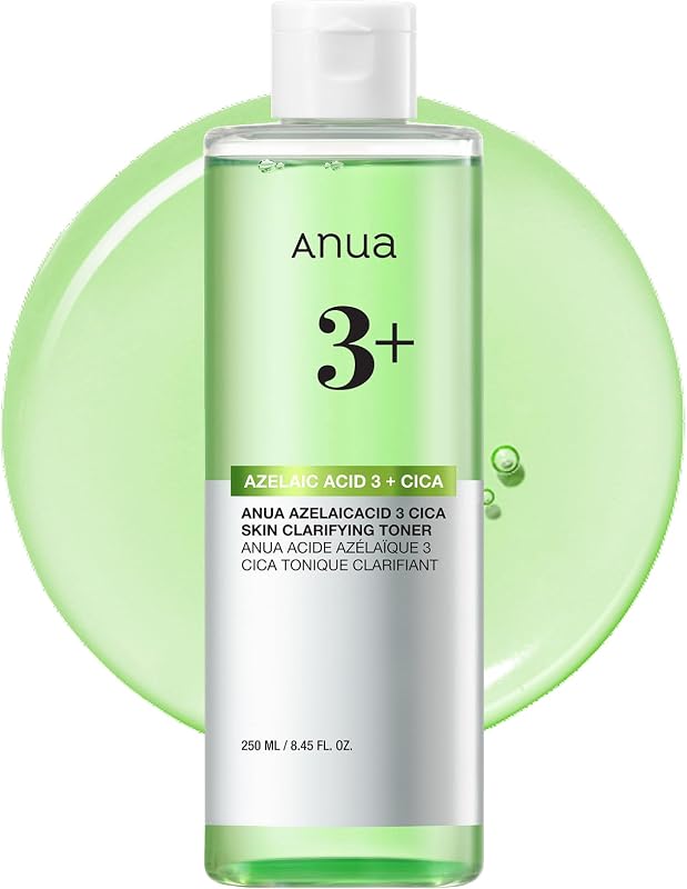 Anua Azelaic Acid 3 CICA Clarifying Toner, 8.45 fl.oz | Daily Exfoliating Facial product with Salicylic, for Soothing & Skin Clarity, Sebum & Spot Care, Suitable for Sensitive Skin