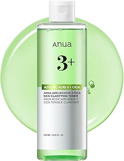 ANUA Azelaic Acid 3 CICA Skin Clarifying Toner, Soothing & Clear Care, with Salicylic & Azelaic Acid, Sebum & Spot Care, Suitable for Sensitive Skin, Korean Skincare, 8.45 fl.oz