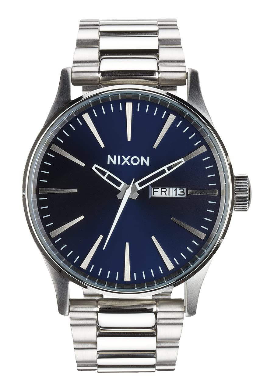 NIXON Sentry SS A356 - 100m Water Resistant Men's Analog Classic Watch (42mm Watch Face, 23mm-20mm Stainless Steel Band)