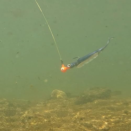 Miniatura 8 de Dr.Fish Cebos de natación de cola de remo, señuelos de pesca de plástico suave para pesca de lubina, 2-34 a 4-34 pulgadas, cebo de sombra de