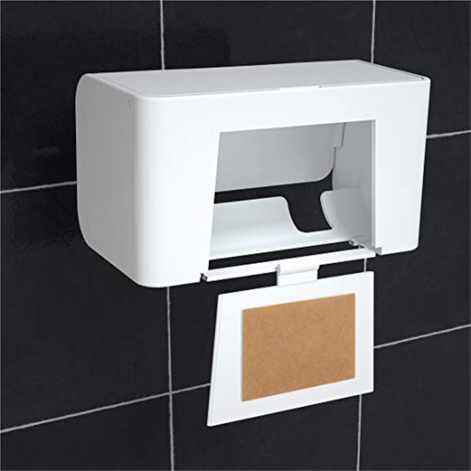 Porta Spazzolini Da Parete Portaspazzolino autoadesivo 2 slot | Supporto a parete con copertura for bagno doccia
