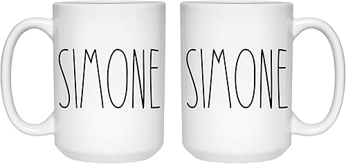Miniatura 2 de Taza de café con nombre, parte delantera y trasera, regalos de cumpleaños con texto personalizado, regalos para Navidad, personalizable, para añadir