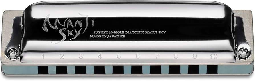 Amazon.com: Suzuki Manji Sky 10-Hole Diatonic Harmonica Key of Bb