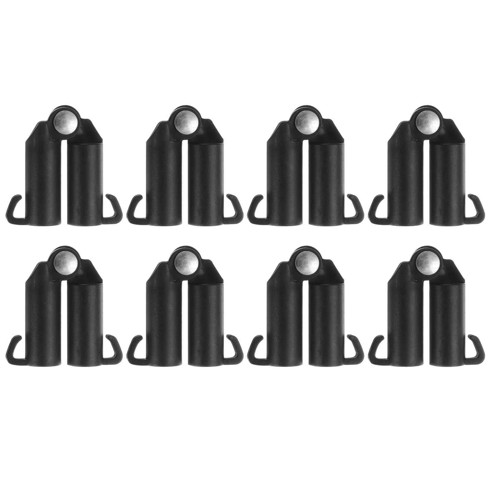 uxcell 8Pcs 11mm/0.4in Adjustable Plant Trellis Connectors Clips B-Type 180 Degree, Plastic Garden Stakes Clips for Gardening Bracket Shelf Rods Buckles Garden Trellis
