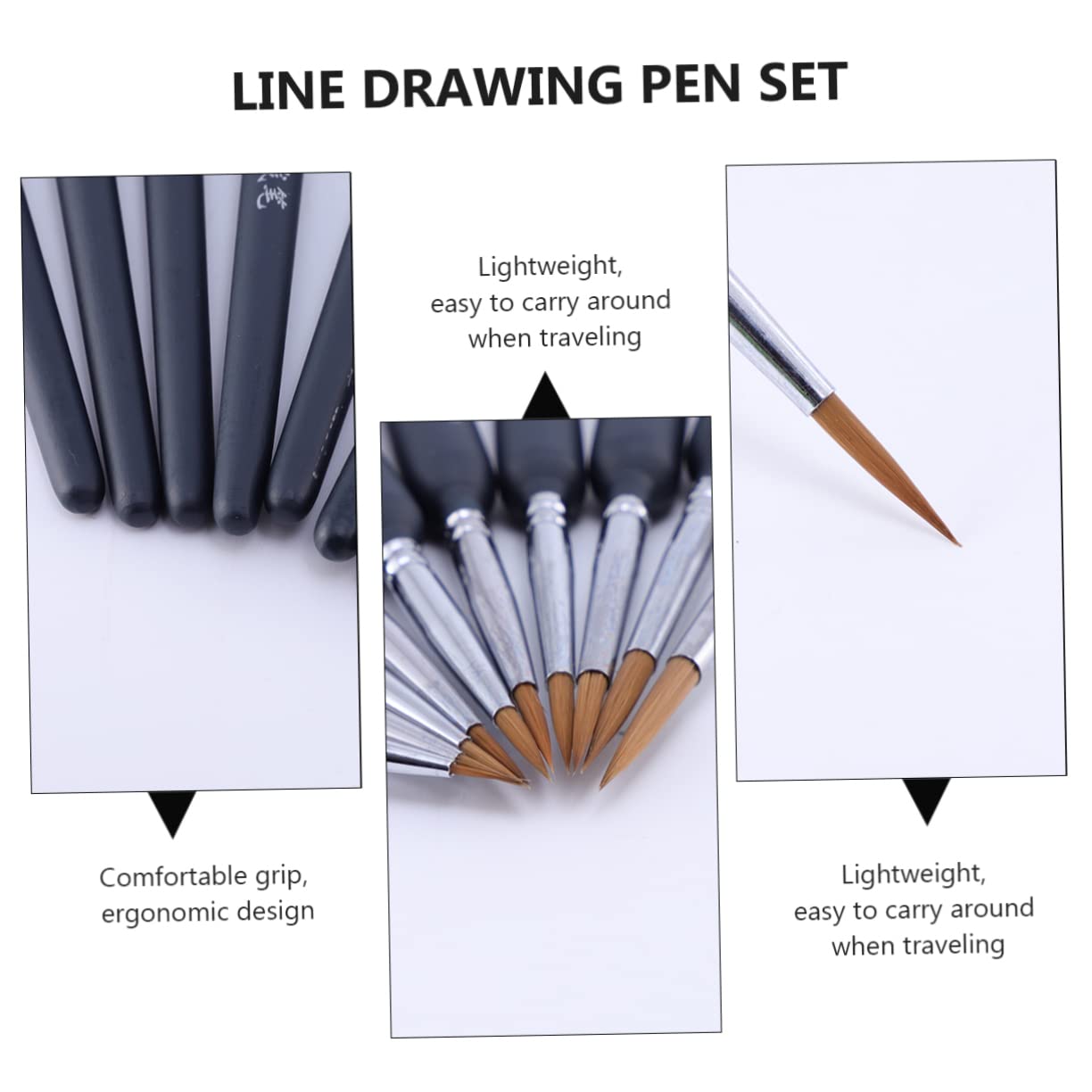 Operitacx 30piezas Pinceles De Detalle para Acrílica y Pinceles De Pelo Fino para y Manualidades para Diseño De Uñas y Facial