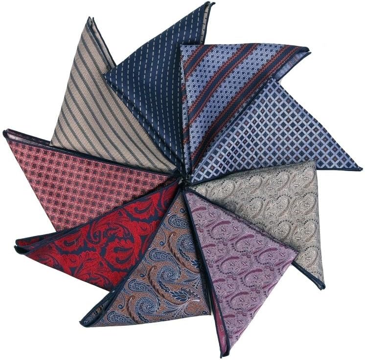 Vintage Men's Suit Pocket Square Groom Groomsmen Chestnut Handkerchief