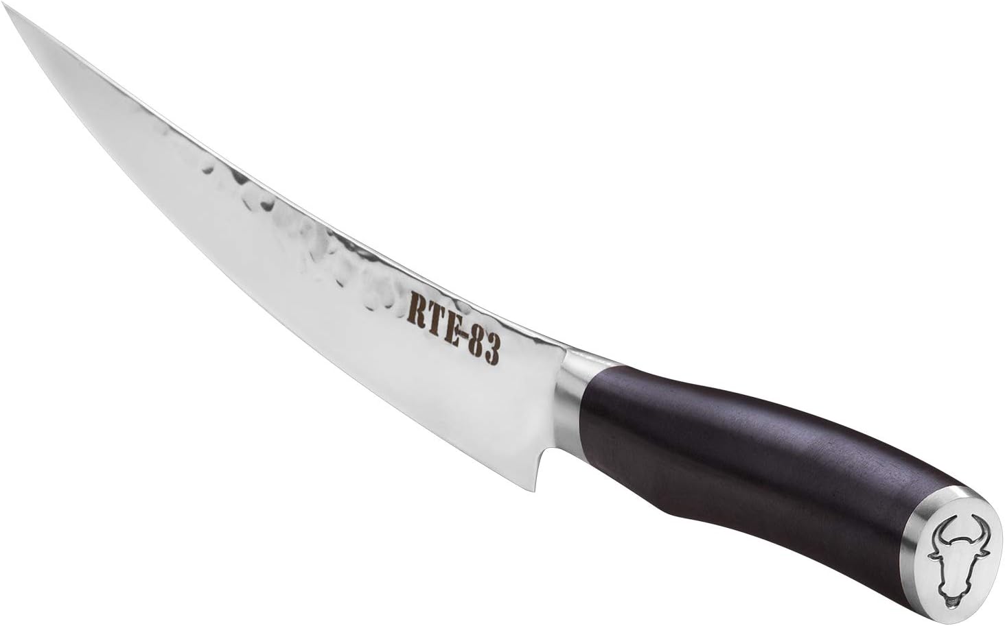 Route83 Classic Prime Rib/Brisket Stainless Steel Two Knife Trimming Set Natural Ebony Wood Handles