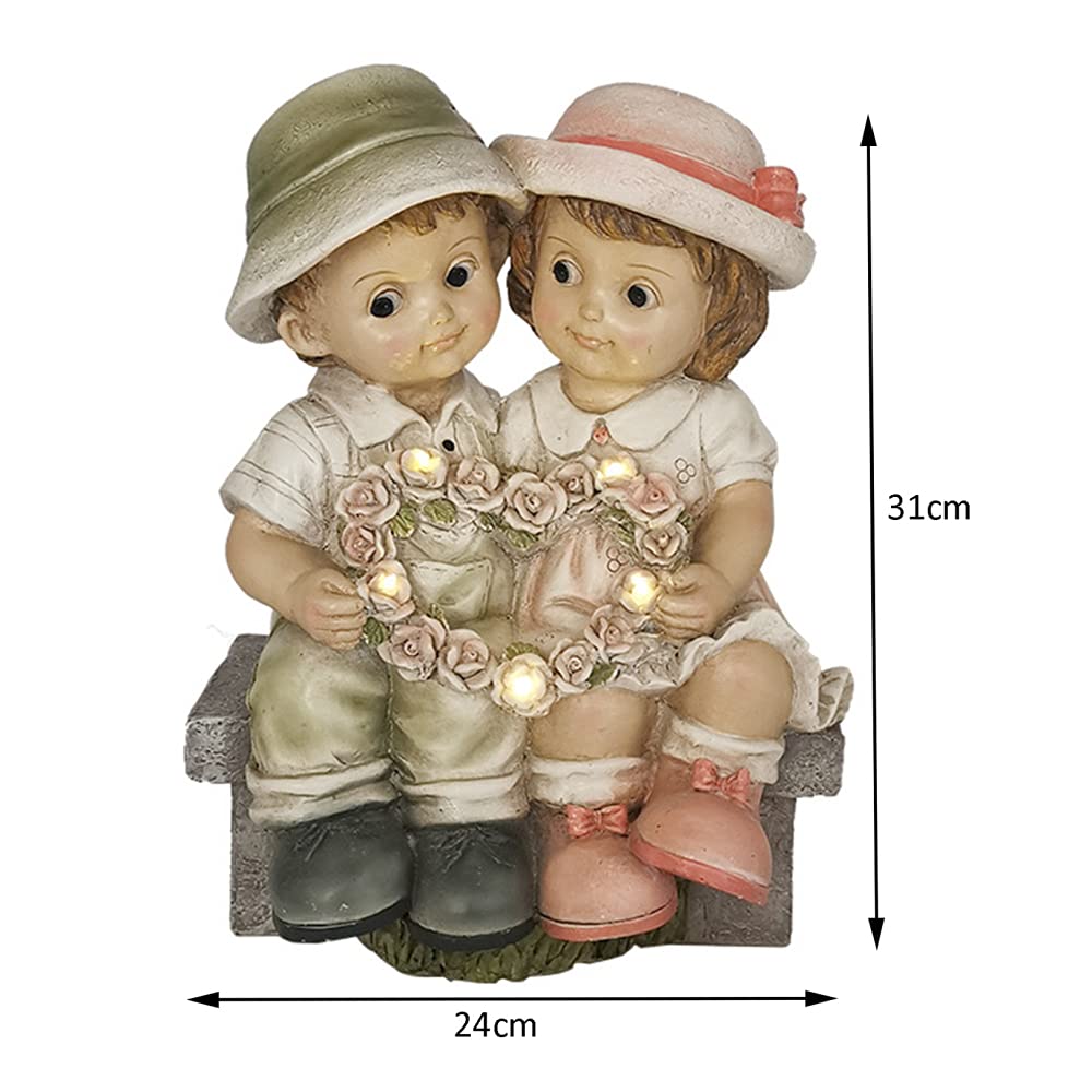 Ozdoby ogrodowe, outdoor kreatywne posągi z żywicy ozdoby, dekoracja podwórka, nadaje się na balkon, taras, trawnik, A-24 × 17 × 31 cm