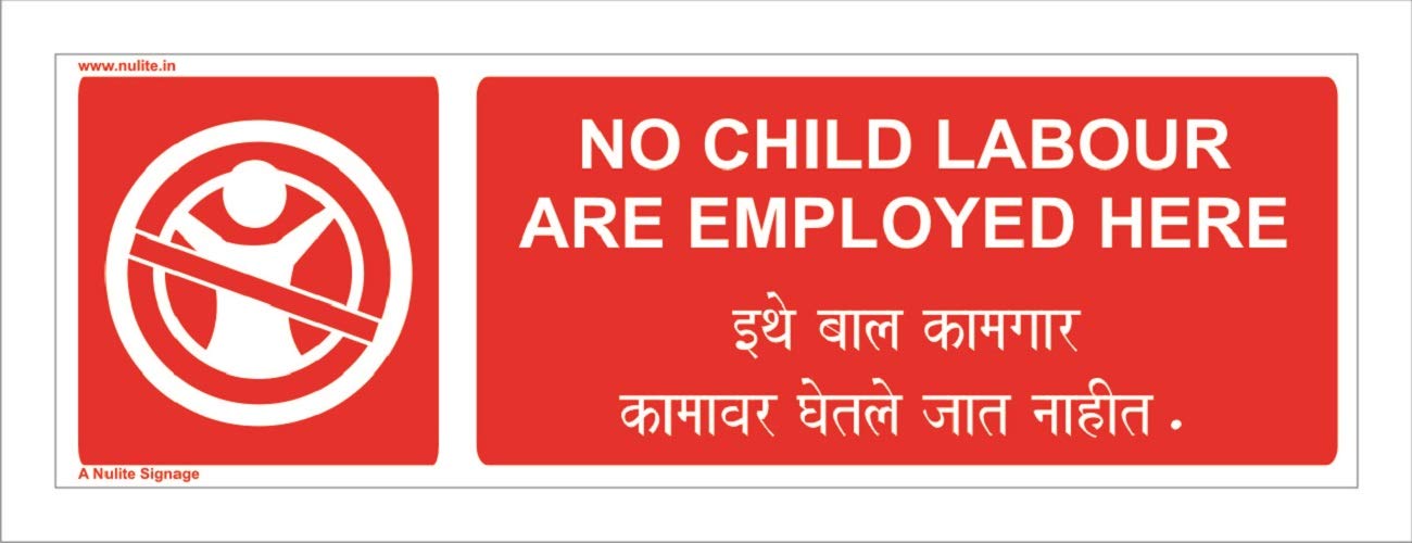 NO CHILD LABOUR sign Nulite ANPR 0033EN_MR JD_F (B083KJQVKQ) Amazon Price History, Amazon Price Tracker