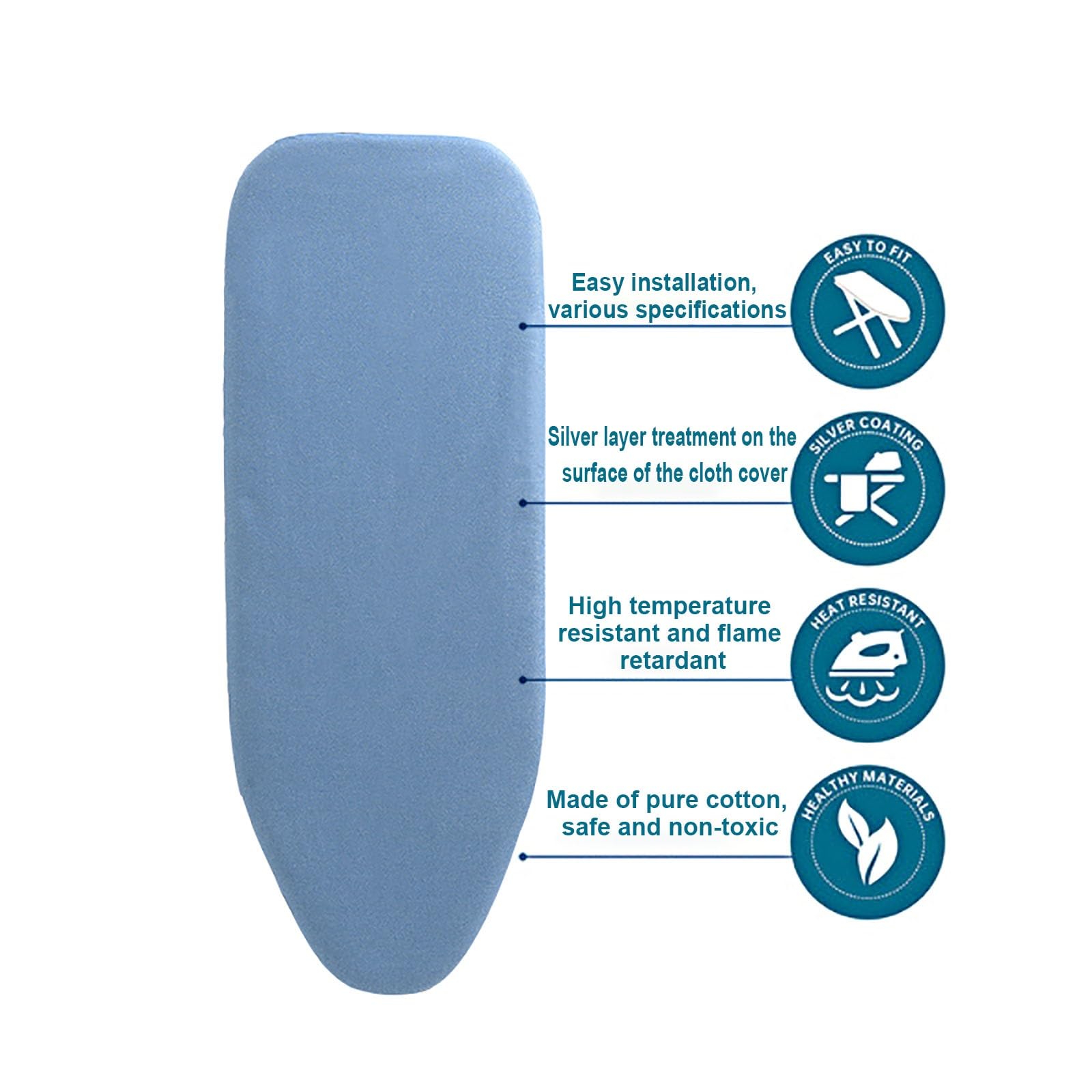Materiale in Cotone Naturale Copri ASSE da Stiro ，con Spesso batuffolo di Cotone，Facile da installare e Resistente alla Stiratura，Adatto per Ferri da Stiro a Vapore (Size : Style 3)