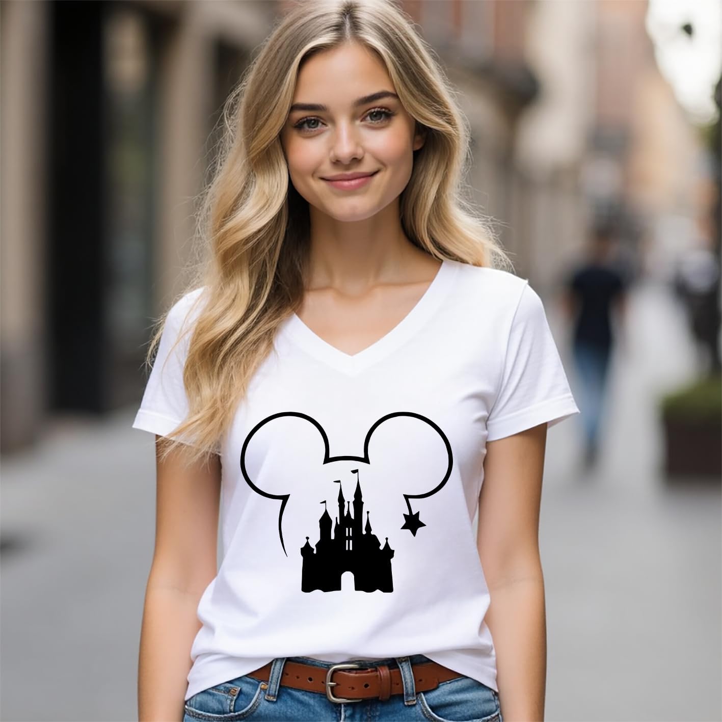Castle Mouse Magic Iron on Transfers 10/12/14pcs Magic Character Heat Transfer Stickers for Clothing Clothes DIY Crafts(BW2-12pcs)
