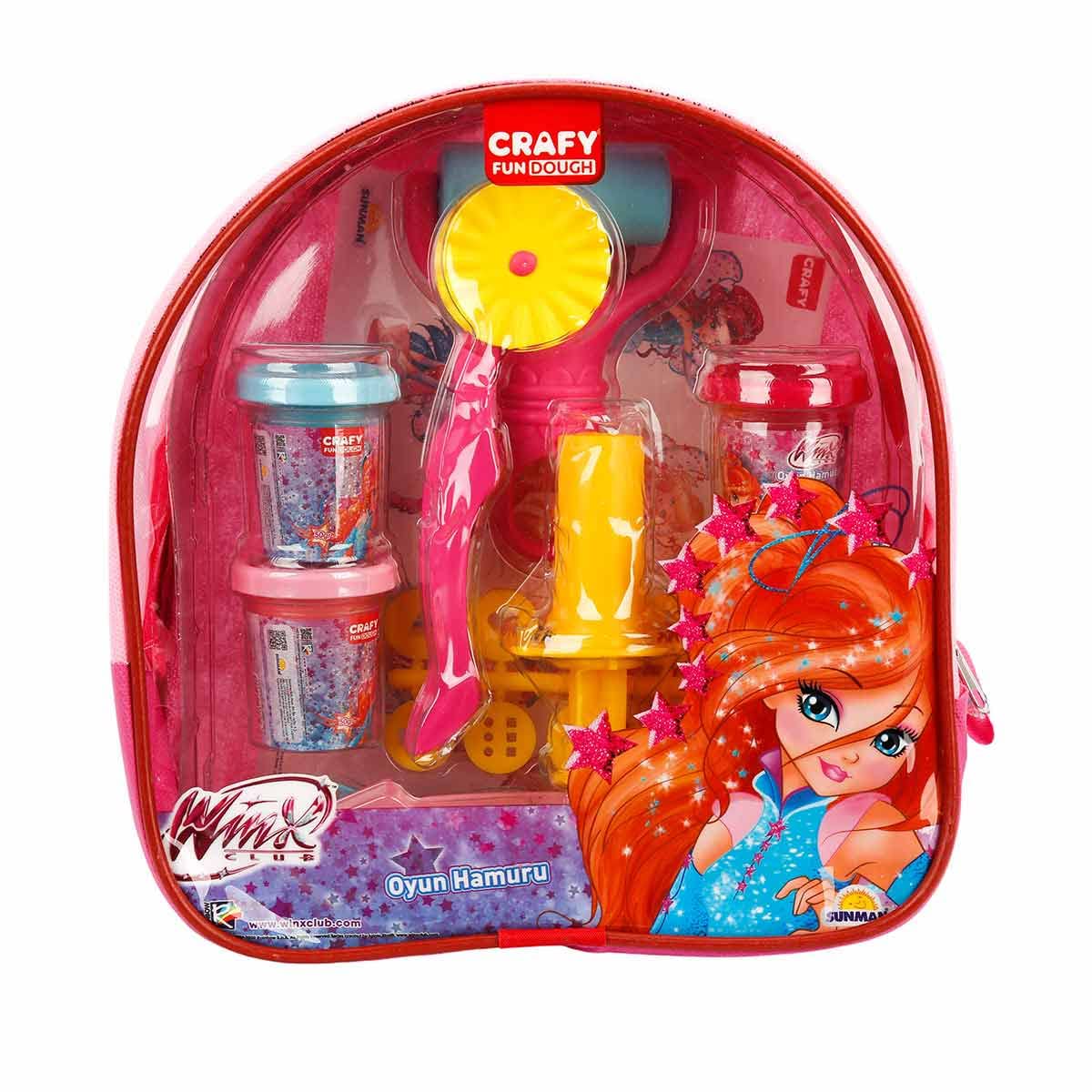 Crafy Winx Sırt Çantalı Oyun Hamuru Seti 200 g 18 Parça