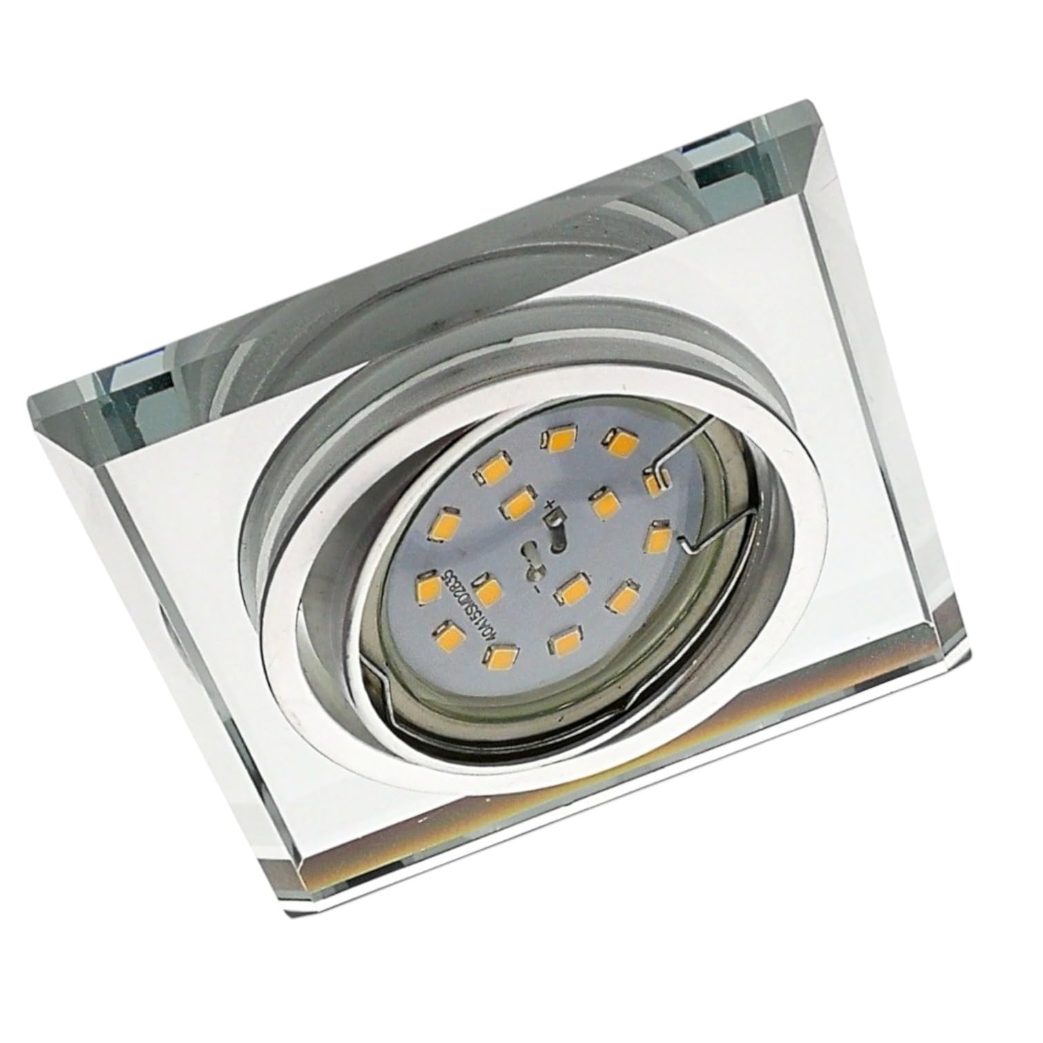 Trango 6er Set LED Einbaustrahler 6729S-06MO Einbauleuchten, Deckenstrahler, Strahler aus Glas & Alu inkl. 6x 5 Watt LED Modul Ultra flach Deckenspots, Einbauspots, Spots