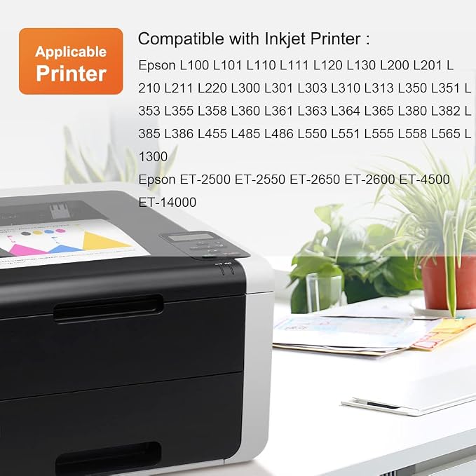 Amazon.com: TESEN Botella de tinta de repuesto compatible 664 XL para Epson  664 XL T664 para uso con impresora Epson EcoTank ET-2500 ET-2550 Workfoce  ET-4500 L485 L350 T664120 T664220 T664320 T664 420