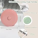 4 Colors Retractable Mini Tape Measure, Cute Compact Body Tape Measure, 60 Inch/150 CM Body Measuring Tape Measure, Sewing Tape Measure for Fabric Measurement