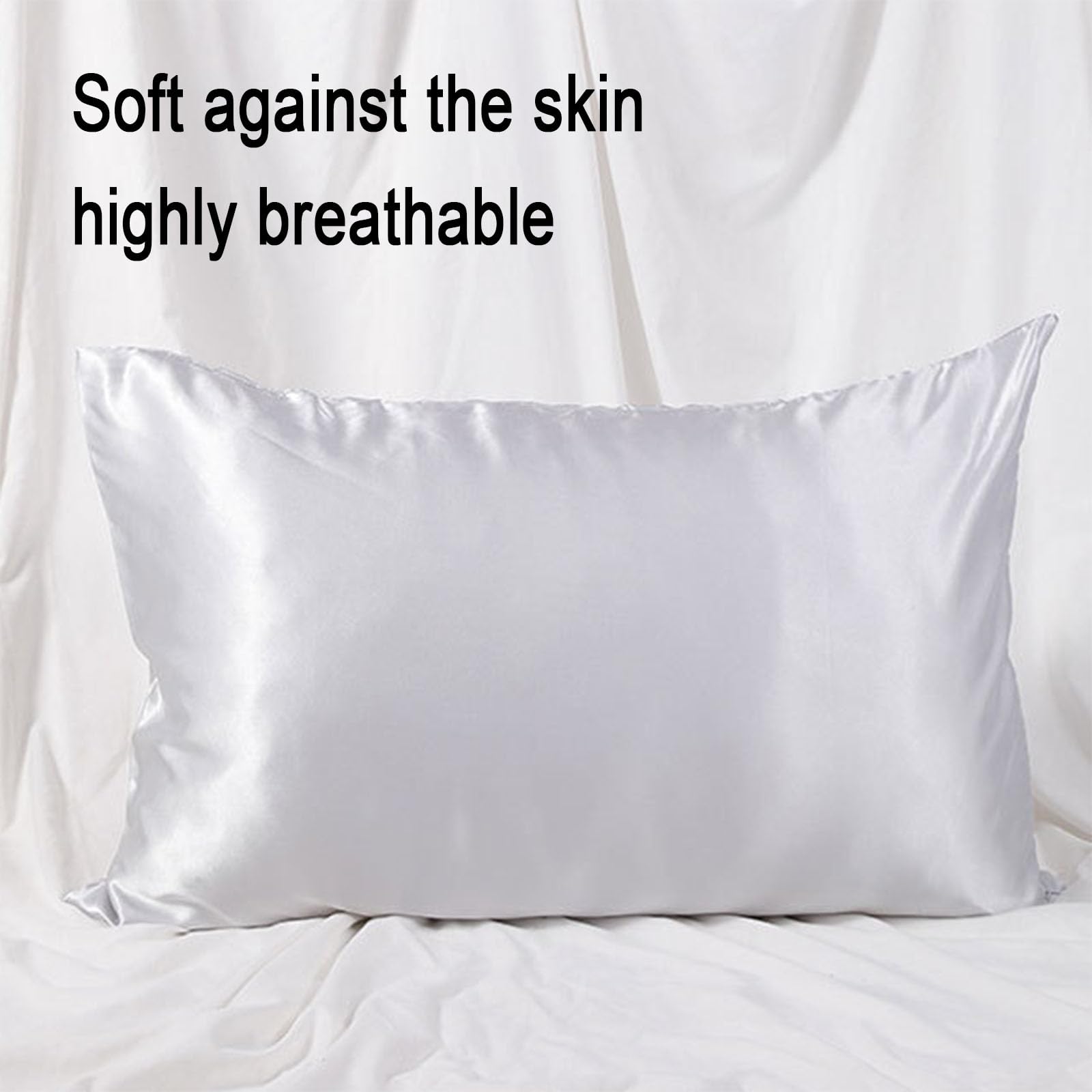 Lot de 2 housses de coussin rafraîchissantes avec fermeture éclair pour les dormeurs chauds