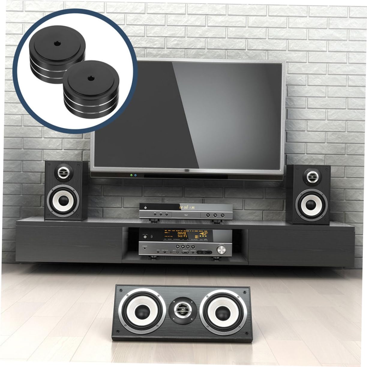 4 pezzi Piedini Isolanti per Altoparlanti e Subwoofer Antivibrazione per Audio Hifi Supporti Isolatori per Giradischi Amplificatori e Casse Acustiche