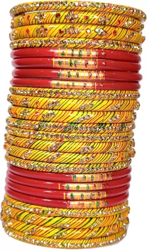 Anshi Creations Fancy Designed Beautiful Handcrafted Lac/Lakh bangle set (TUKKU,X148,2.6,Pack of 24) (B0CJQHB9RX) Amazon Price History, Amazon Price Tracker