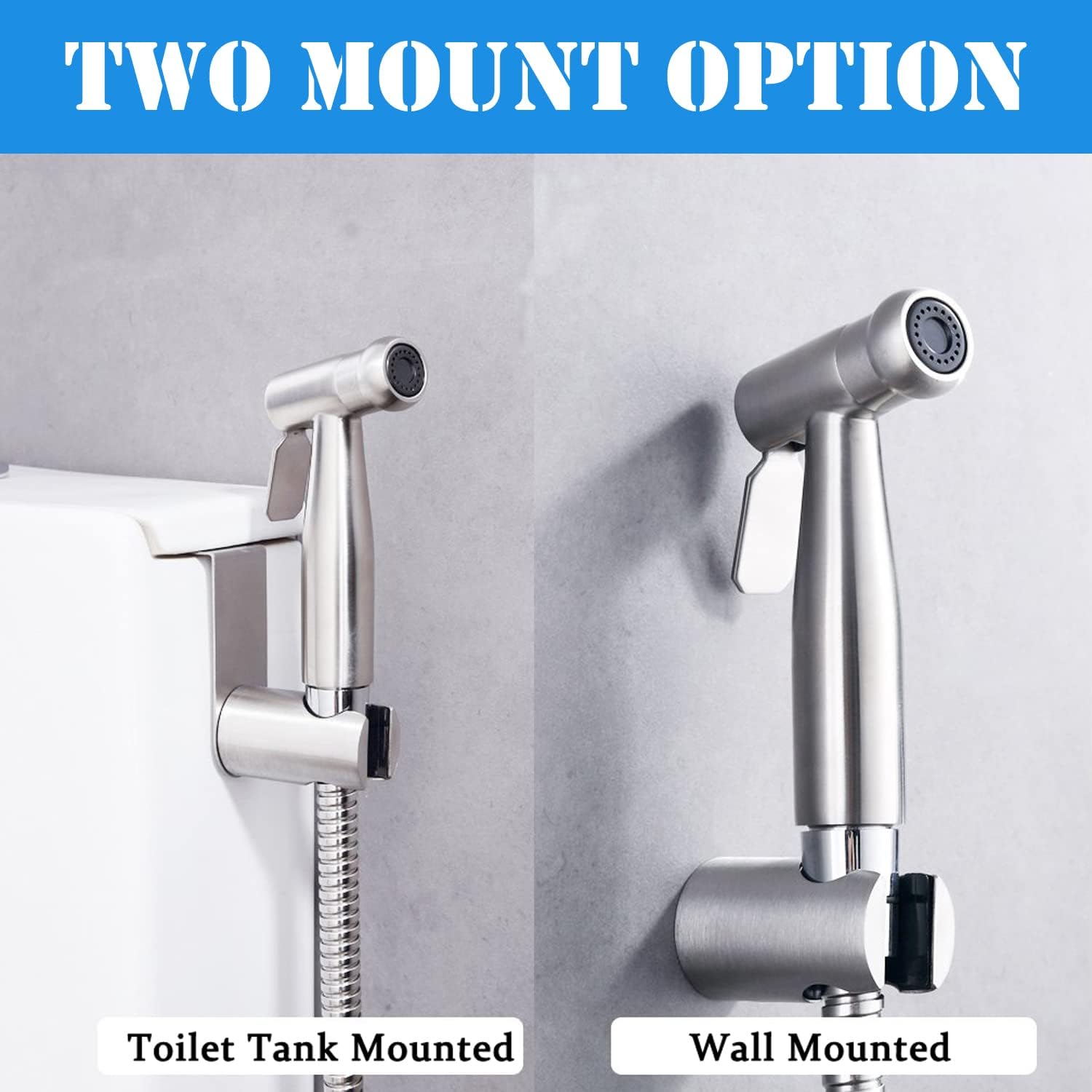 Handheld Sprayer, 3 Pack Cloth Diaper for Baby Wash Includes 150 cm Metal Hose and Holder - Excluding T-Type valves
