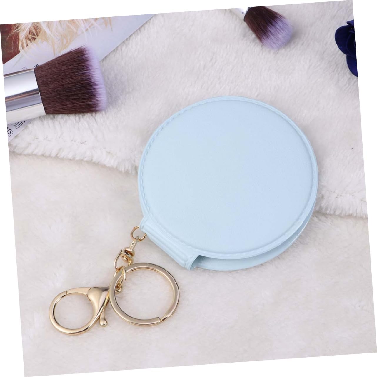 WOONEKY Double-Sided Makeup Mirror Pu Leather Frame Portable Compact Vanity Mirror for Women for Ladies and Makeup Artists image 4