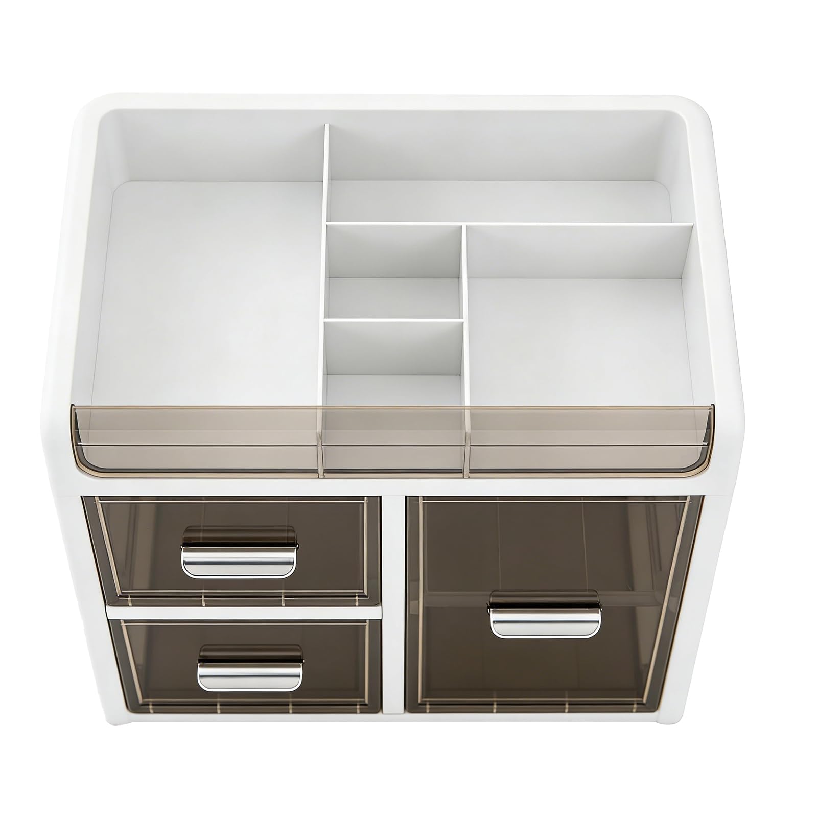 Organizer da Scrivania Trasparente, Organizer per Cassetti in Plastica PP Trasparente con 9 Cassetti Visibili, Design a Chiusura Stretta, Fondo Antiscivolo, per Ufficio, Casa, Scuola, (#1)