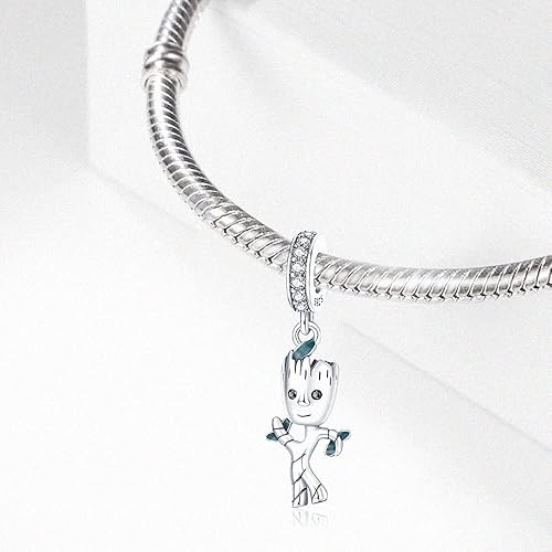 Vista 2 de Abalorio de plata de ley 925 para pulseras y collares Pandora para mujer, circonitas cúbicas 5A, cuentas de joyería