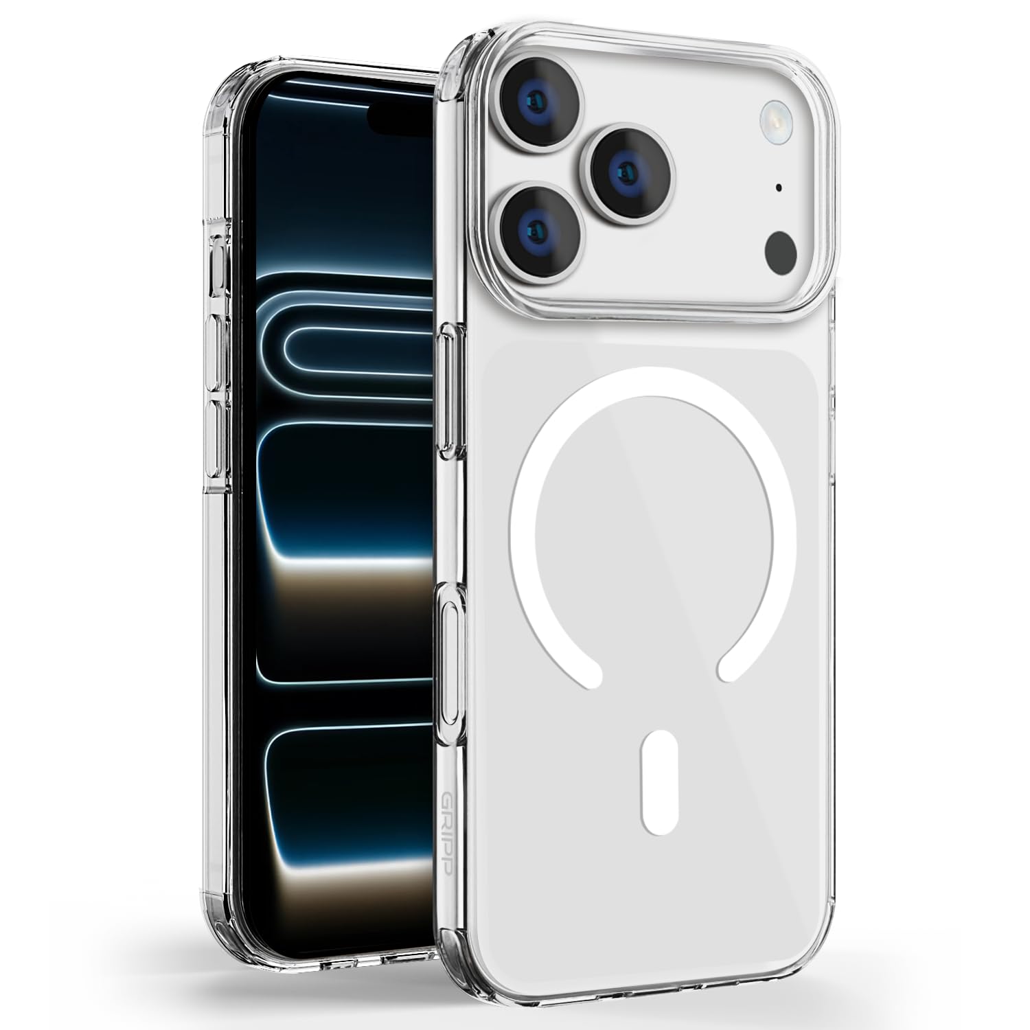 GRIPP Clear Mag-Safe Case for iPhone 17 Pro (6.3") | 8ft Drop-Tested with D30 Technology, Raised Edges, Anti-Yellowing, Anti-Slip, Lightweight, 360° Protection Transparent Back Cover - Clear-image-26