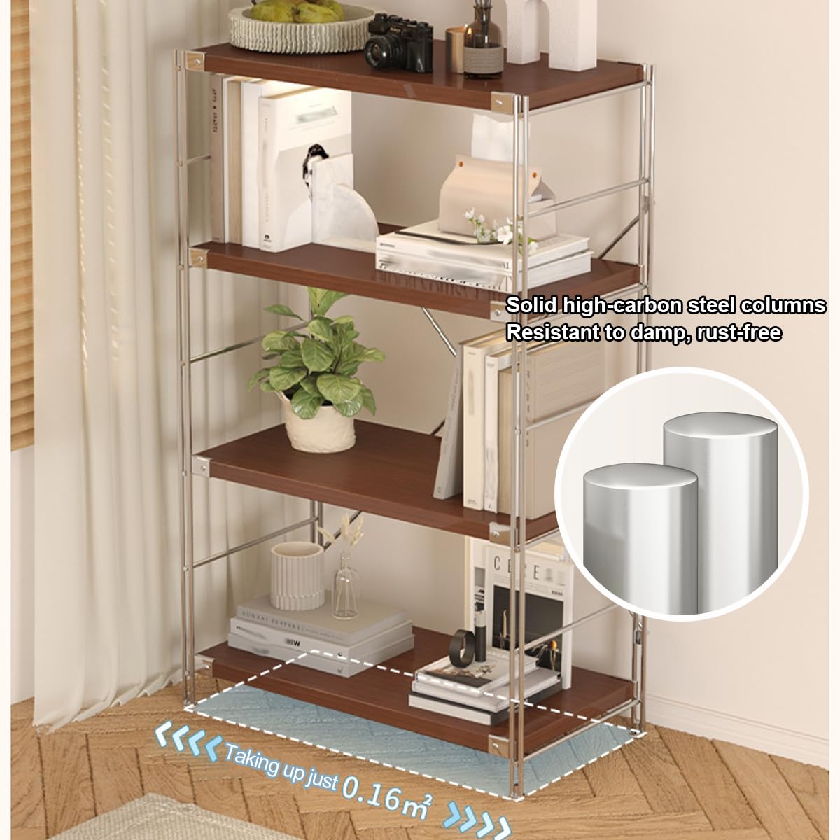 Scaffale Salvaspazio Scaffale Portoggetti da Cucina Distanza Regolabile Scaffali in Metallo per Garage Scaffali A Colonna 3 Tiers H 90cm L 60*W 30 cm