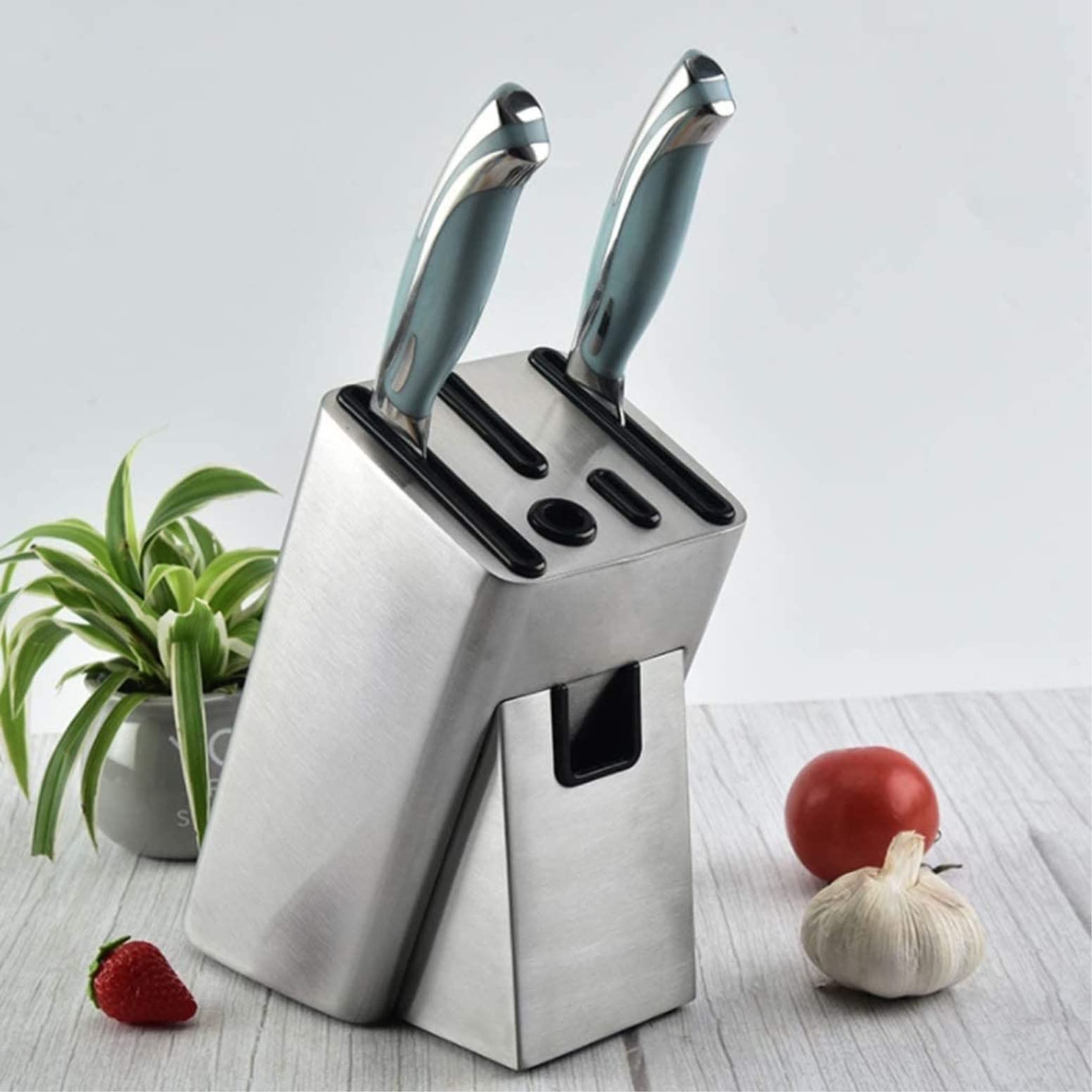 Bloque Cuchillos Cocina Moderno Bloque De Cuchillos Universal De Acero Inoxidable, Soporte para Cuchillos, Organizador De Almacenamiento, Herramienta De Cocina