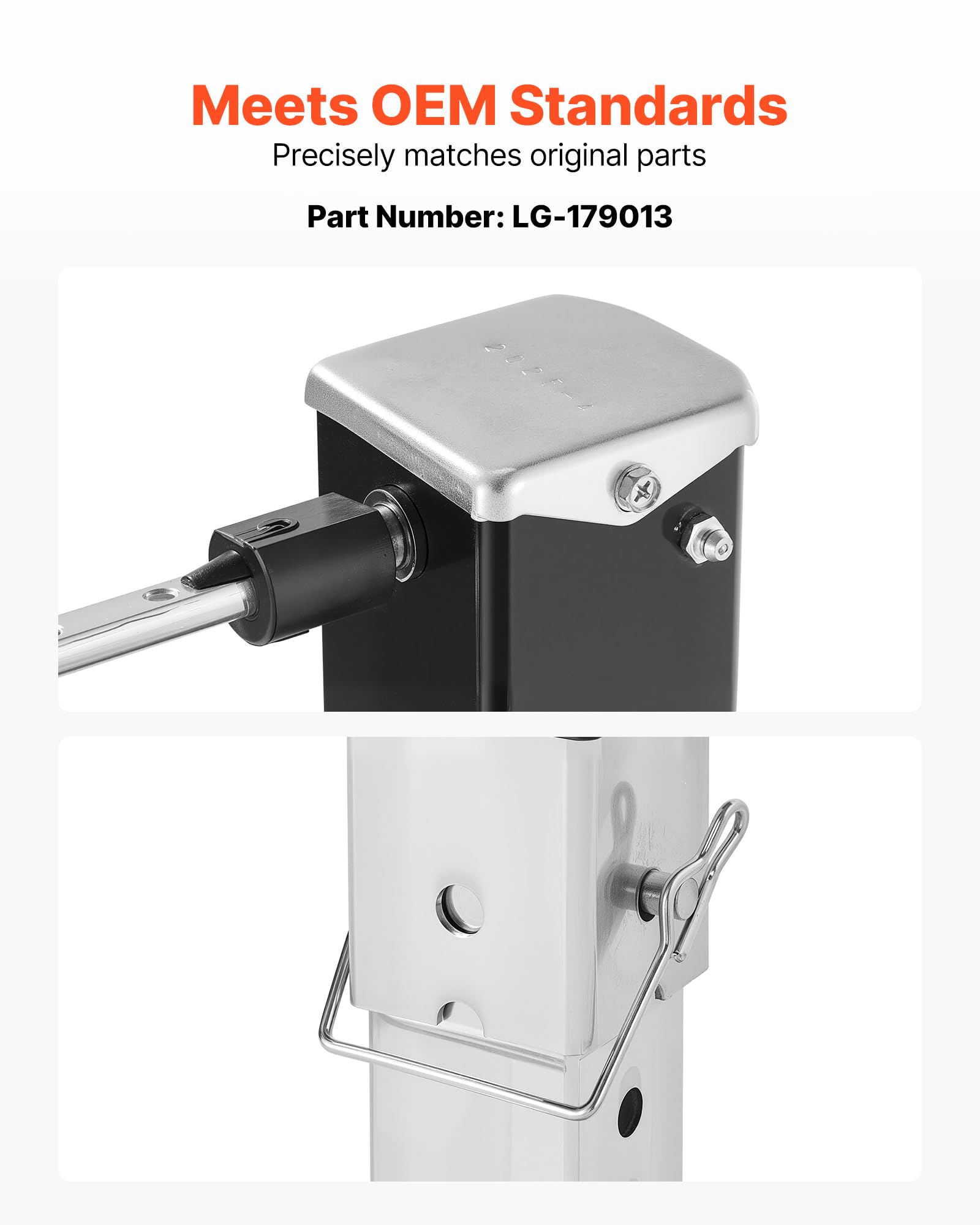 VEVOR RV Stützfuß Stütze für Sattelkupplung, 179013, 825 mm, universeller Ersatz für Sattelkupplung, kompatibel mit Lippert Venture Atwood Stromberg Carlson Systems, mit Stift und Sockel schwarz