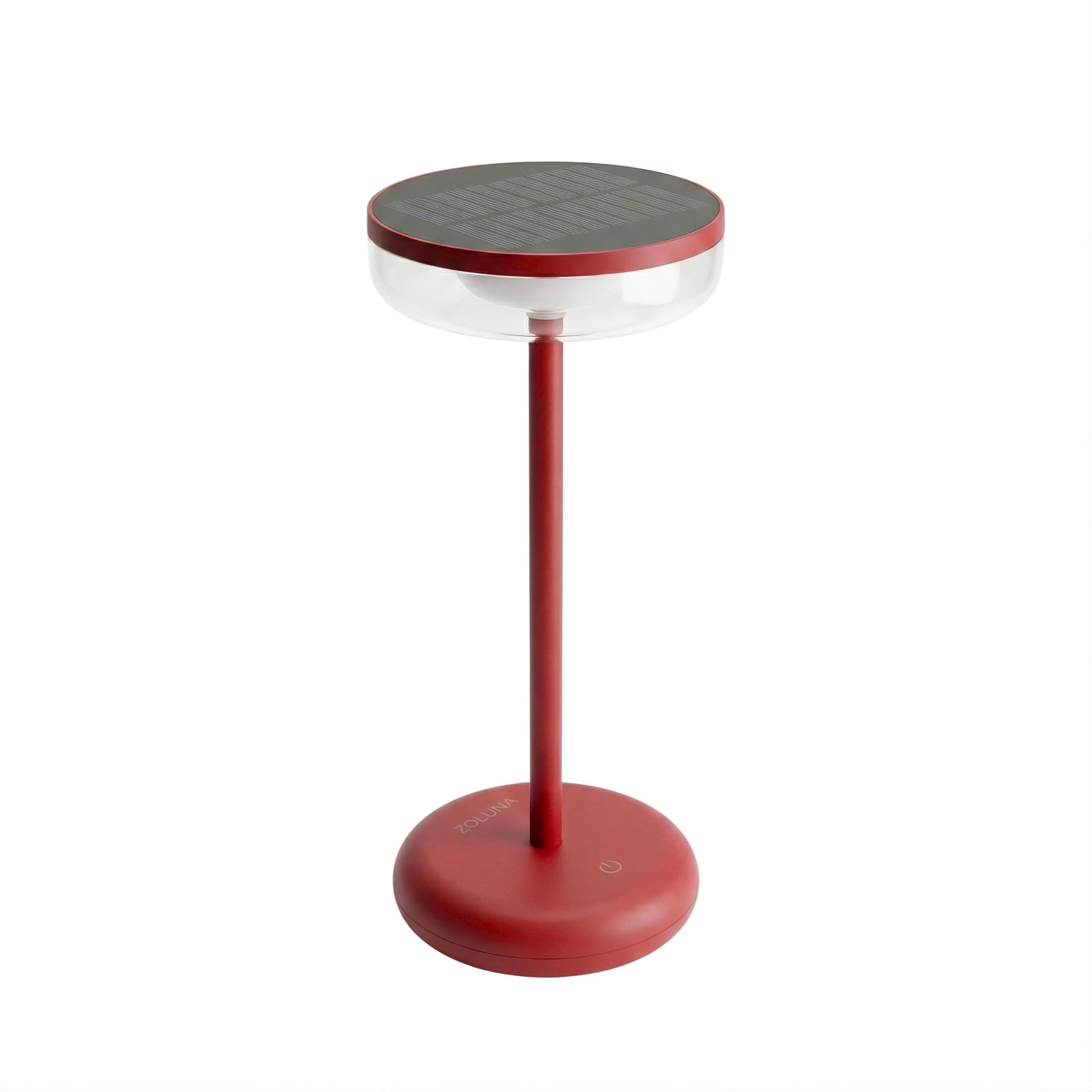 ZOLUNA Bobbie Solarlampen für Außen Tisch, 2700k, IP44 Wasserdicht, Outdoor Tischlampe, Solar Tischlampe Outdoor Stehlampe, LED Outdoor Lampe, Solar Tischleuchte, Evening Red 11x11x26,5cm