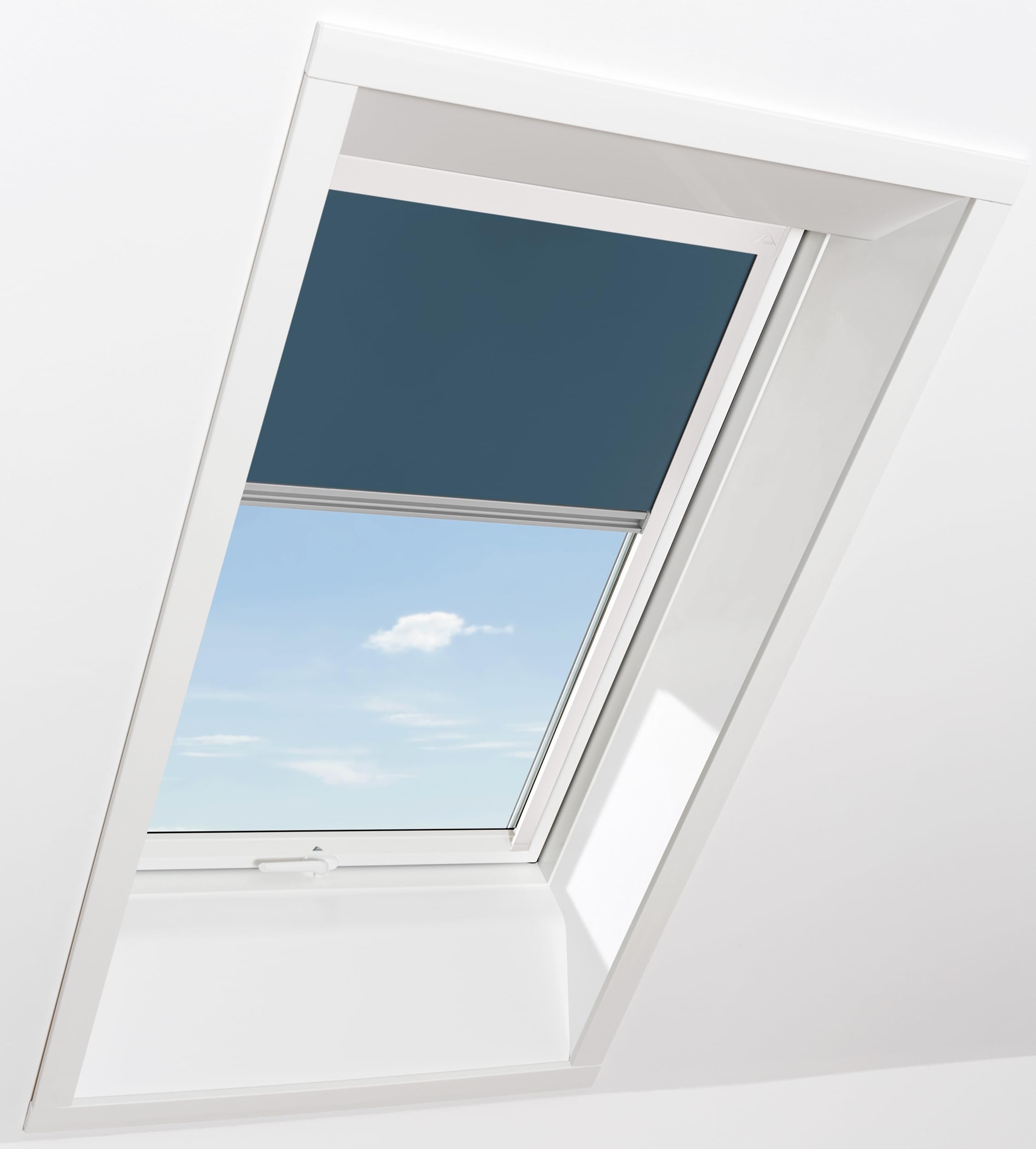 Store d'obscurcissement Roto ZRV Originale - Occultation Presque totale - Rail de Guidage Blanc - Pour la Série Designo R6/R8 i8 et Classic 64/84 - Taille 074/098 | 07/09 - Couleur du tissu Gris Foncé