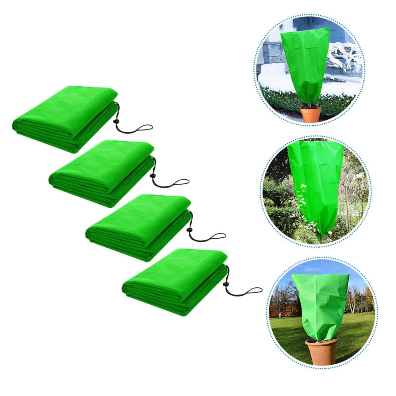 Toyvian 4 Ensembles Couvercle De Protection Contre Le Gel Froid Décoration De Jardin Poids Lourd Cloches De Jardin pour Plantes Patio Protéger Vert Tissu Non Tissé 4 Pièces * 4