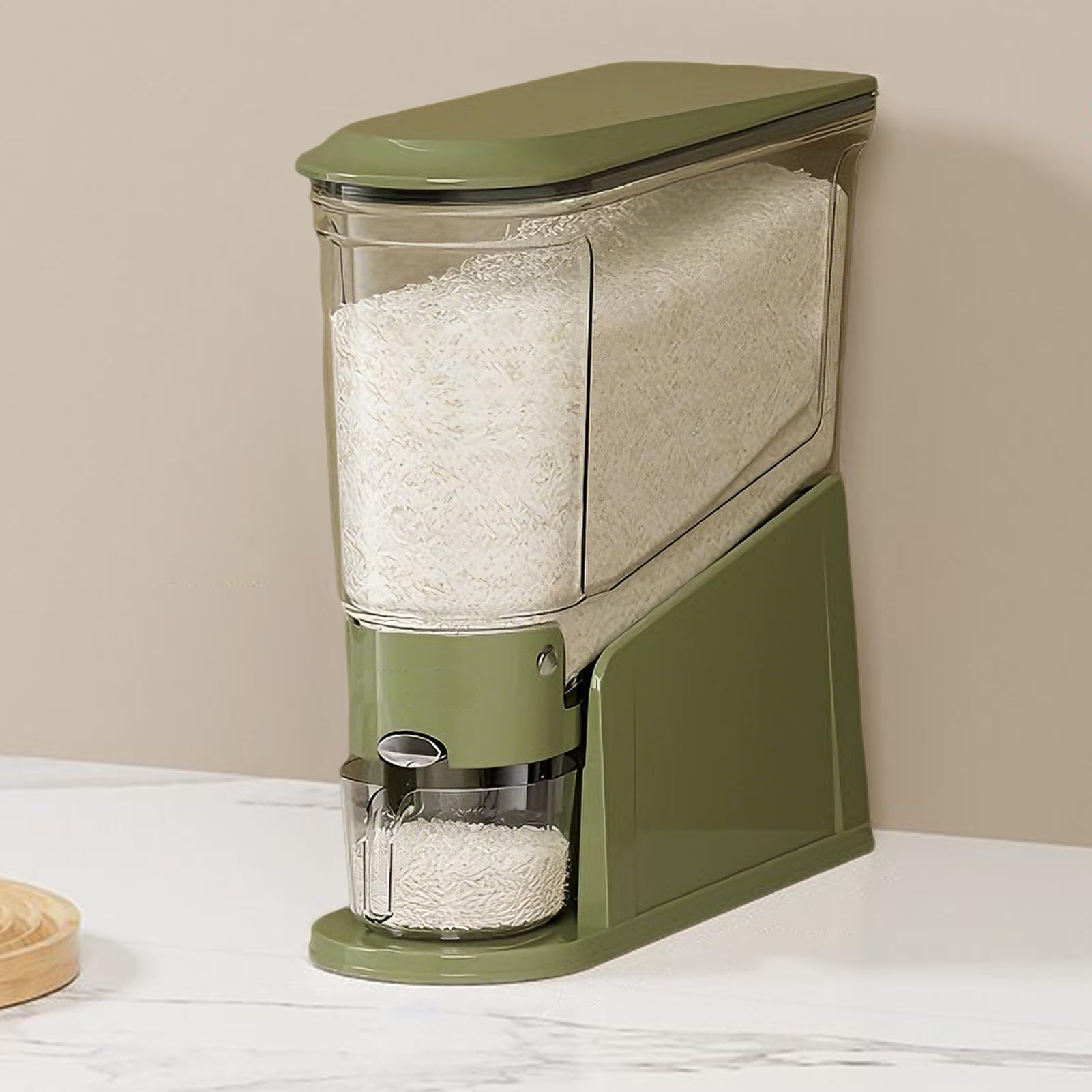 Contenitori Riso Controllo Delle Porzioni Trasparente | Organizzatore Ermetico per Cereali Per Grano, Cibi Secchi, Farina, Conservazione Cereali, Cucina, Dispensa