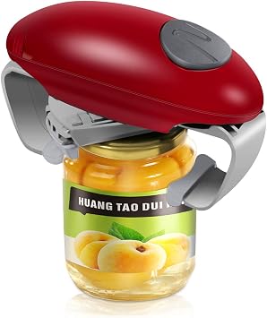 Electric Jar Opener for Weak Hands, Automatic Jar Opener Tool Fits Almost All Lid Sizes, Auto-off Bottle Opener for Seniors with Arthritis