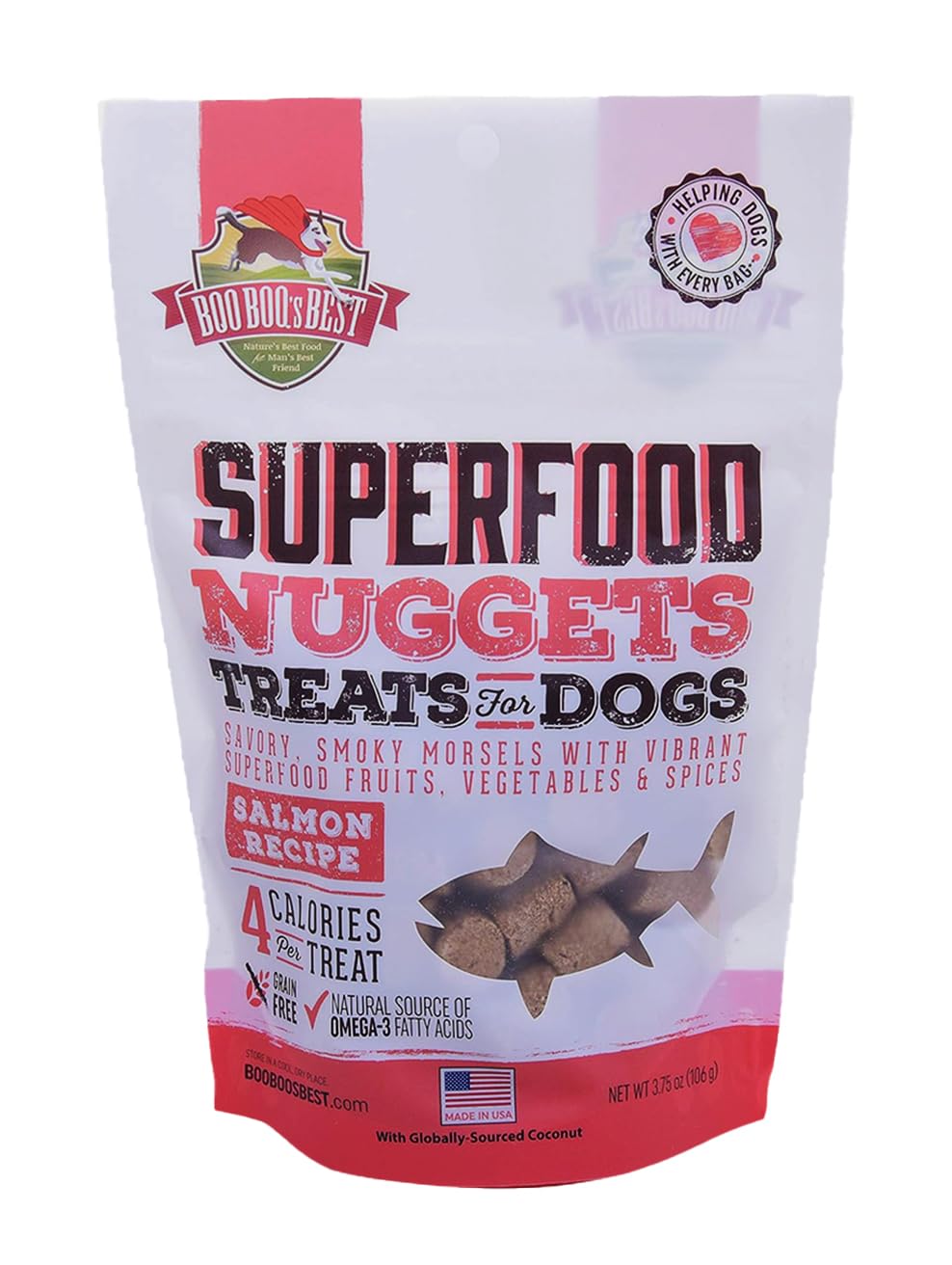 Boo Boo's Best SuperFood Nuggets Treats for Dogs Salmon (superslmn)