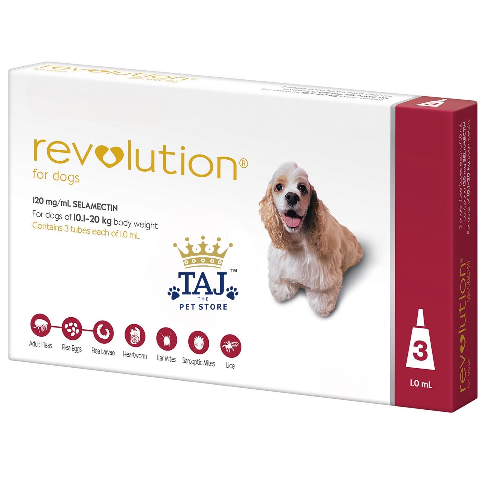 (Imported) TAJ Revolution Spot on for Dogs of 10-20kg||The Original and Awarded||Pack of 3 Tubes (B0DDWP7411) Amazon Price History, Amazon Price Tracker