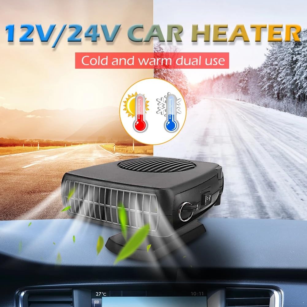 Desempañador de parabrisas de 150 W, duradero y práctico, 12 V, for coches, autobuses y camiones. Calentador portátil for parabrisas de vehículos.