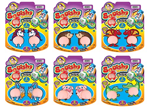 JA-RU Cute Animal Stickers with Squishy Butt 4416-6s