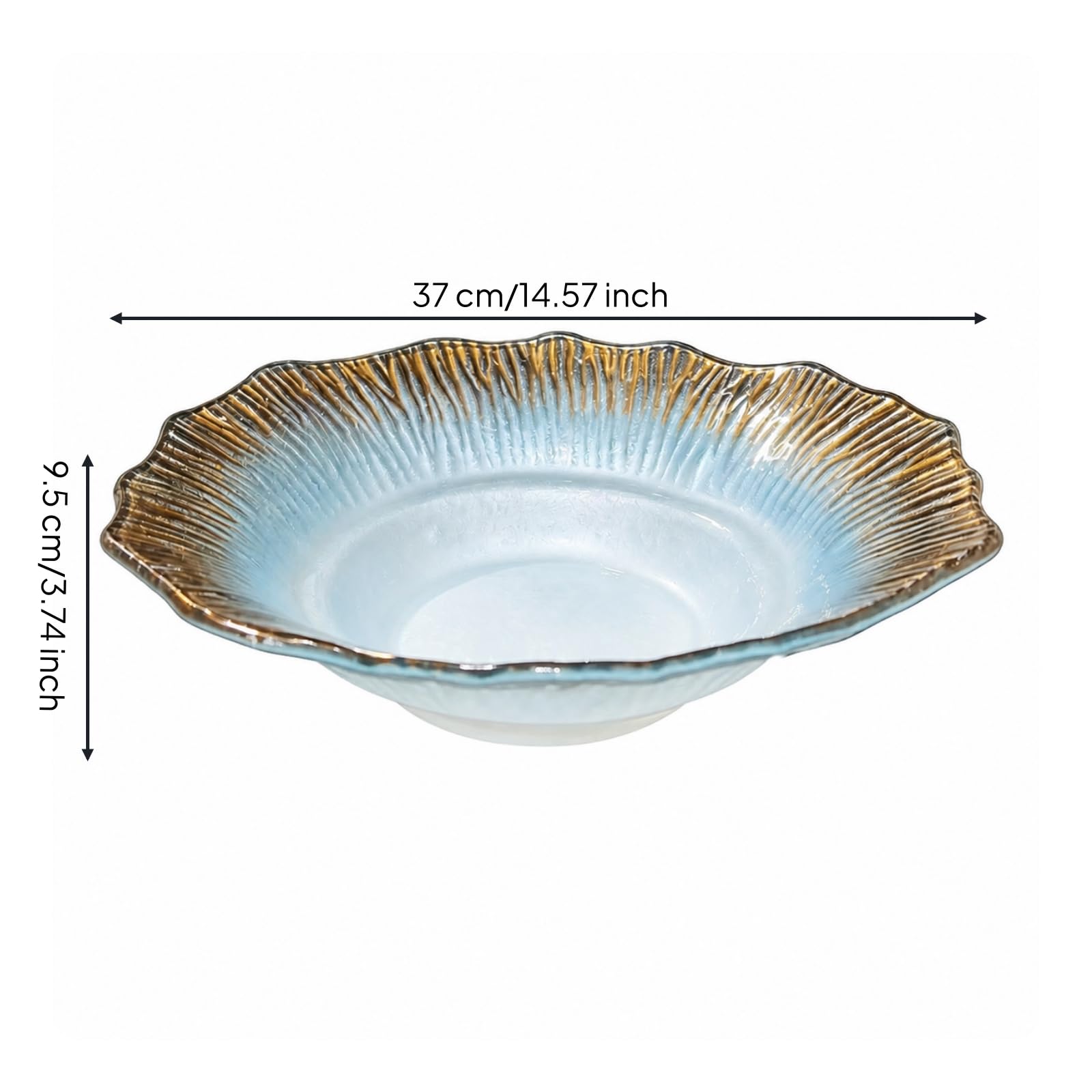 Piatto da Portata Lucido Stoviglie, Grande, Diametro 34 Cm, Altezza 8 Cm
