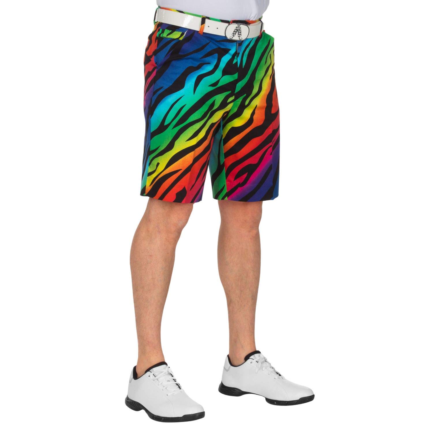Royal & Awesome Wild Ones Men's Golf Shorts, Bold Patterned Stretch Cotton Golf Shorts for Men, Comfortable On-Course Wear, 44 Waist